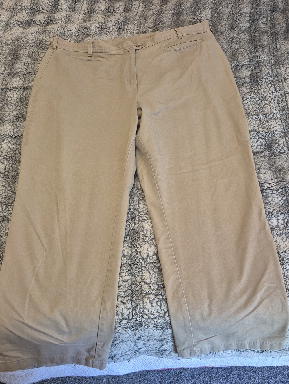 Lands End 🖤 Wide-Leg Khaki Womans Pants (1023)